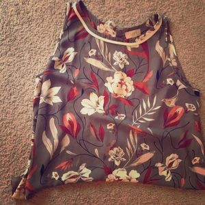 Loft Outlet Fall Floral Sleeveless Blouse